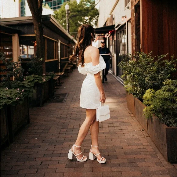 knee length dresses for ladies Lulus Nova Pleated Mini Dress In White – Infinity Raine